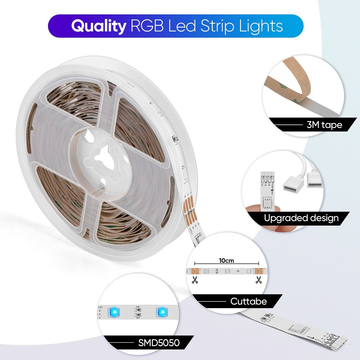 Sunity 10m RGB led Lights Strip, 44Key Remote Version SunityLighting