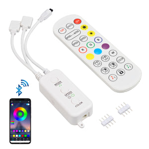 LED Strip Light Controller with APP Control and Music Sync via Bluetooth-2 Ports