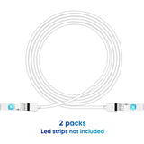 (2 Pack) 2m/6.56ft Extension Cable for LED Light Strip 4 Pin