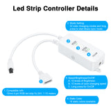 LED Strip Light Controller with APP Control and Music Sync via Bluetooth-1 Port